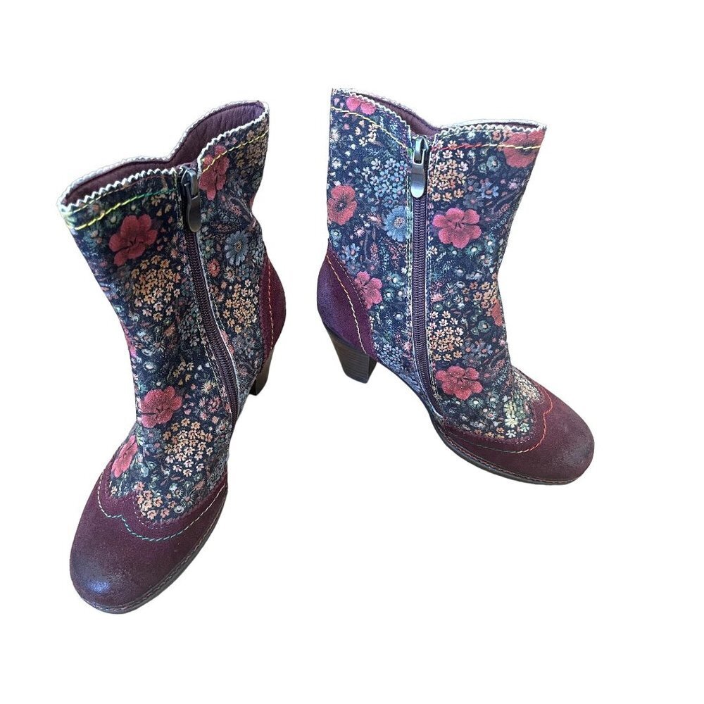 L' Atiste Simonetta Vintage Insired Sued Ankle Boots EU 37 - Picture 2 of 16